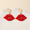 Alloy Rhinestone Dangle Stud Earrings FS-WG7E22C-03-1
