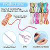8 Bags 8 Colors 3-Ply Round Cotton Twisted Cord OCOR-TA0003-82B-3