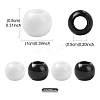 180Pcs 2 Colors Opaque Acrylic European Beads SACR-FS0001-54-3
