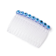 Resin Evil Eye Bead & Plastic Hair Combs PHAR-JH00093-01