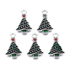 Christmas Alloy Enamel Pendants X-ENAM-N054-84