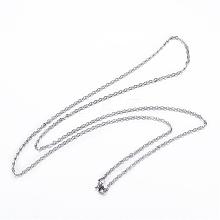 Tarnish Resistant 304 Stainless Steel Cable Chain Necklaces NJEW-P147-07P