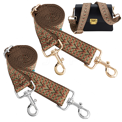 2Pcs 2 Colors Boho Style Polyester Webbing Bag Straps DIY-WR0003-37-1