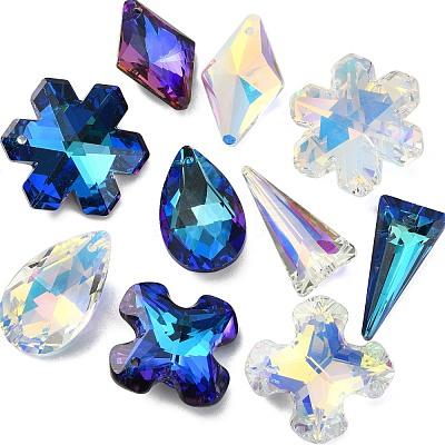 11Pcs K9 Glass Rhinestone Pendants GLAA-TZ0001-02-1