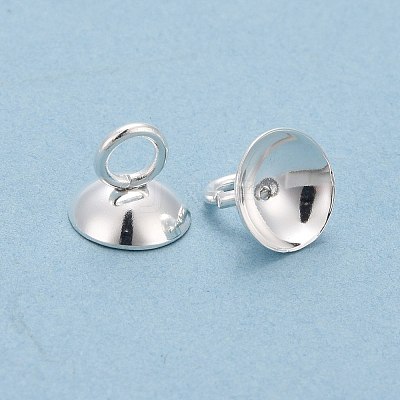 201 Stainless Steel Bead Cap Pendant Bails STAS-L244-27E-S-1