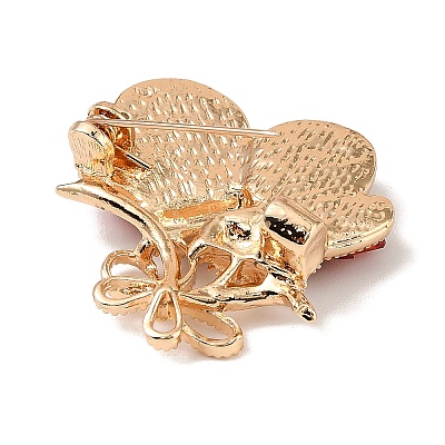 Christmas Alloy Rhinestone Lapel Pins for Backpack Clothes LS-JEWB-C052-01C-KCG-1
