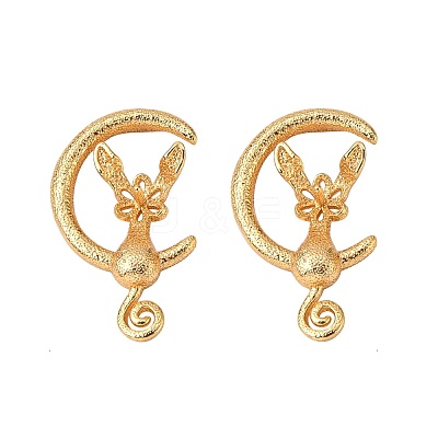 Brass Screw Eye Peg Bails Pendants KK-T062-105G-NF-1
