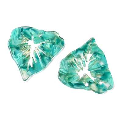 Transparent Cellulose Acetate(Resin) Pendants FIND-C088-05A-1
