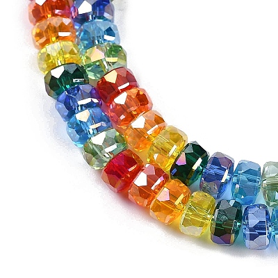 Electroplate Glass Beads Strands EGLA-B009-04-1