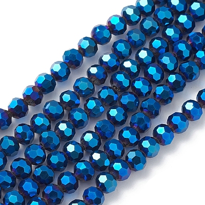 Electroplate Glass Beads Strands EGLA-K015-09A-1