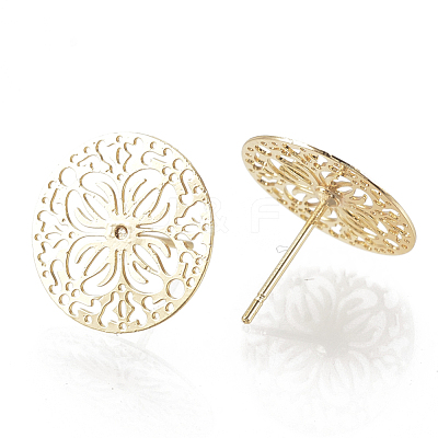 Brass Ear Studs KK-S345-273G-1