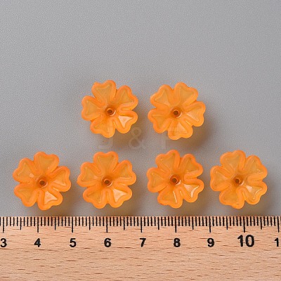 Transparent Frosted Acrylic Bead Caps MACR-S371-04A-725-1