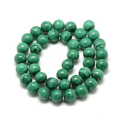 Natural Malachite Beads Strands G-R432-11-10mm-1