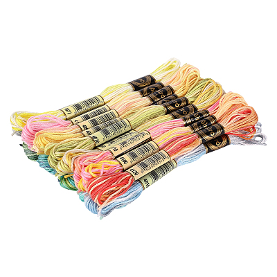 18 Skeins 6-Ply Polyester Embroidery Floss DIY-CY0002-44-1