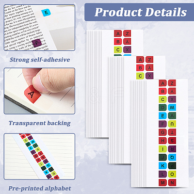 15Pcs Paper Letter Self-Adhesive Stickers DIY-SP0006-56B-1