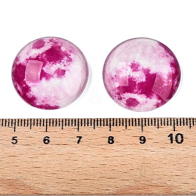 Fluorescent Glass Cabochons GGLA-T004-12G-1