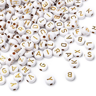 Plating Acrylic Beads PACR-YW0001-08G-1