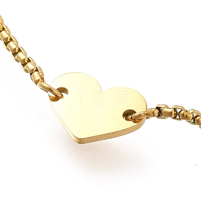 Ion Plating(IP) 304 Stainless Steel Box Chain Slider Bracelets BJEW-M233-06G-1