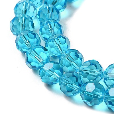 Transparent Glass Beads EGLA-A035-T10mm-D08-1