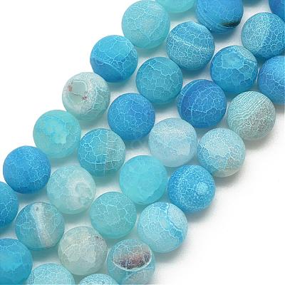 Natural Weathered Agate Bead Strands G-S237-10mm-04-1