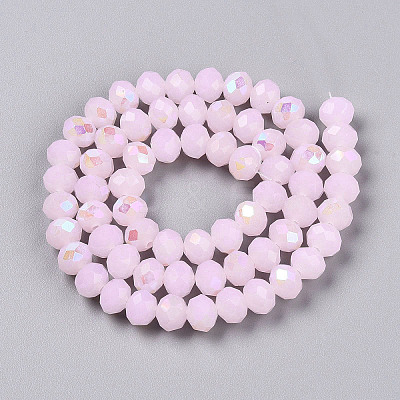 Electroplate Glass Beads Strands EGLA-A044-J8mm-L02-1