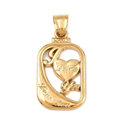 Hand Polished 304 Stainless Steel Pendants Ion Plating(IP) LS-STAS-K316-05G-1