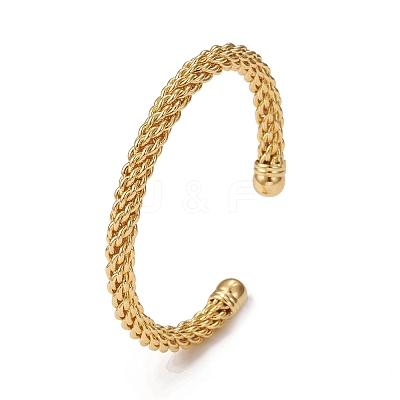 Classic Rack Plating Brass Cuff Bangle LS-BJEW-E071-23G-1