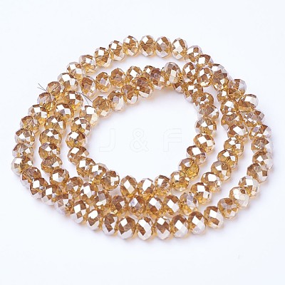 Electroplate Glass Beads Strands EGLA-A034-T4mm-C08-1