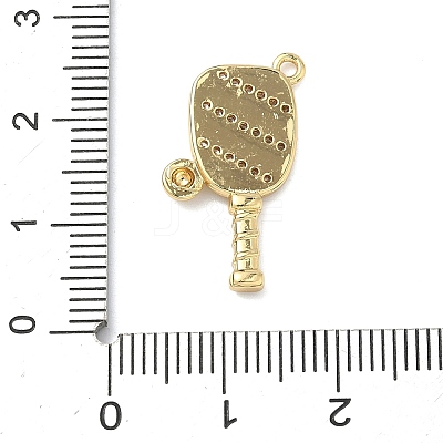 Brass Micro Pave Clear Cubic Zirconia Pendants KK-I476-07G-1