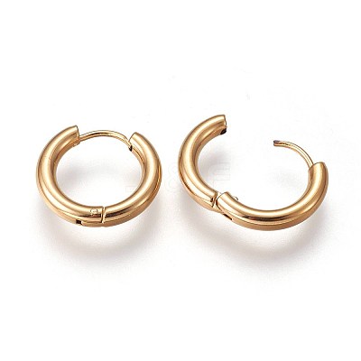 Ion Plating(IP) 304 Stainless Steel Huggie Hoop Earrings EJEW-O087-06B-1