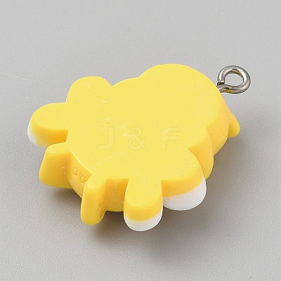 Opaque Resin Pendants RESI-CJC0020-37L-1