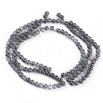 Spray Painted Glass Beads Strands GLAA-A038-B-63-1