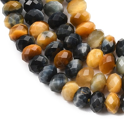 Natural Tiger Eye Beads Strands G-C259-A47-5x8mm-1
