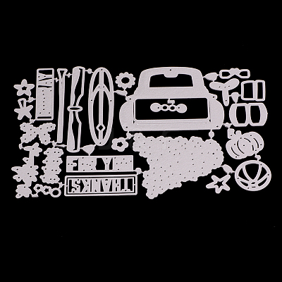 Christmas Theme Car Frame Carbon Steel Cutting Dies Stencils DIY-F028-06-1