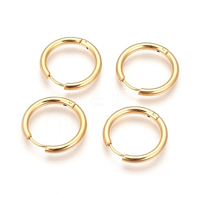 Ion Plating(IP) 304 Stainless Steel Hoop Earrings EJEW-P177-G-21-1