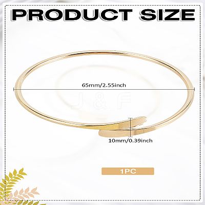 1Pc Alloy Plain Bangles for Women BJEW-LP0004-08G-1