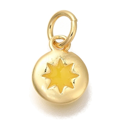 Rack Plating Brass Charms KK-I720-51G-03-1