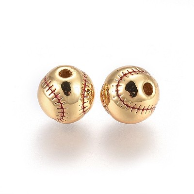 Brass Enamel Beads KK-L179-06G-1
