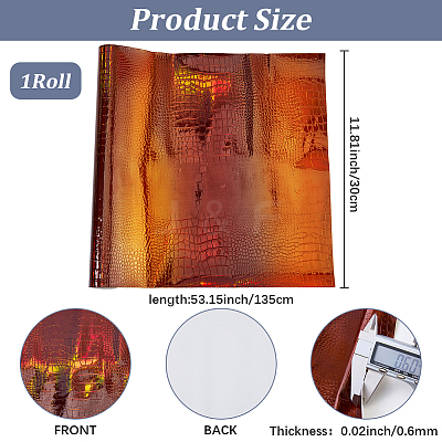 Laser Crocodile Pattern PVC Leather Fabirc FIND-WH20026-011O-1