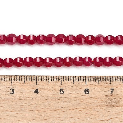 Lab Grown Red Corundum Beads Strands GG-CBAC488-04A-1