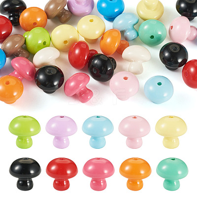 30Pcs Opaque Acrylic Bead OACR-TA0004-04-1