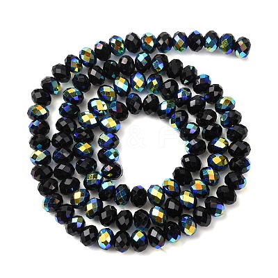 Electroplate Transparent Glass Beads Strands EGLA-A046-01B-05-1