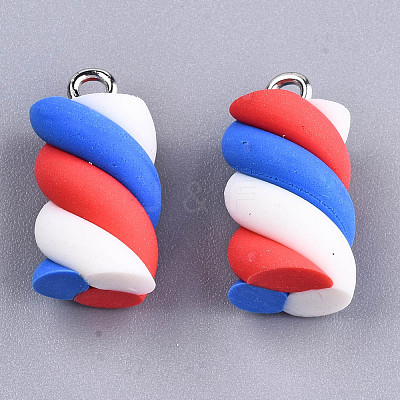 Handmade Polymer Clay Charms X-CLAY-T016-83I-1