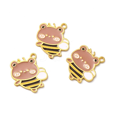 Rack Plating Alloy Enamel Pendants ENAM-F146-05G-1