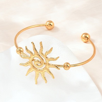 304 Stainless Steel Cuff Bangles SA-Z002-01G-01-1