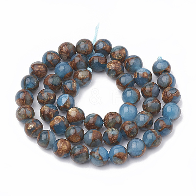 Natural Chalcedony Beads Strands G-S333-8mm-014C-1