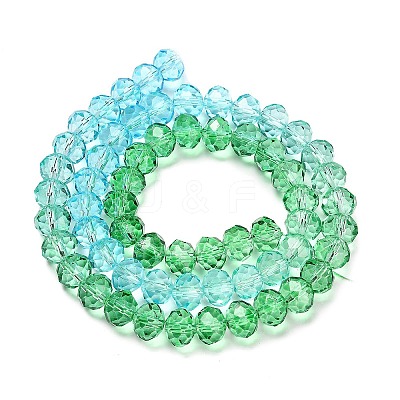Transparent Painted Glass Beads Strands X1-DGLA-A034-T6mm-A17-1