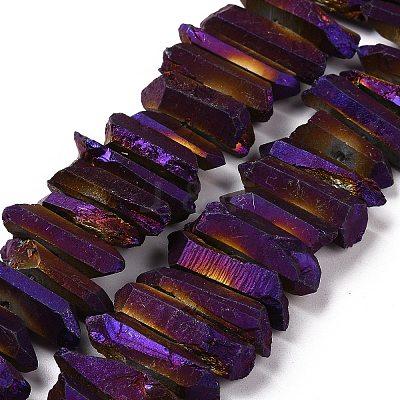 Natural Quartz Crystal Points Beads Strands G-K181-B18-1