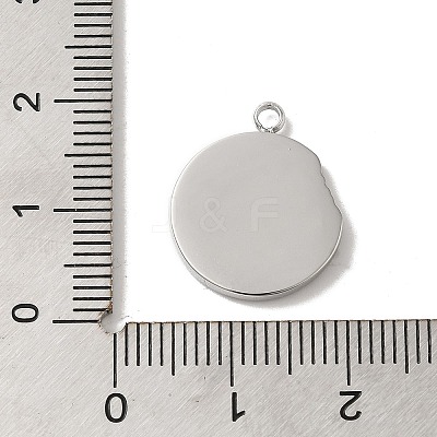 304 Stainless Steel Pendants STAS-B074-08P-09-1