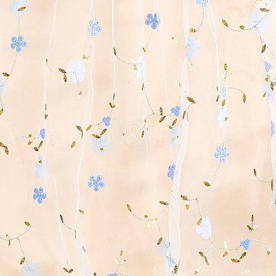 3D Flower Milk Fiber Embroidery Fabric AJEW-WH20006-241A-1